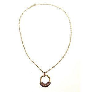 EMBELISHED Ring Pendant with Chain Necklace